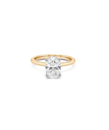 2.00CT Lab Grown Oval Engagement Ring: Yellow Gold les muscles