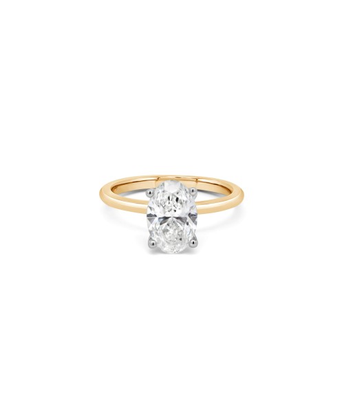 2.00CT Lab Grown Oval Engagement Ring: Yellow Gold les muscles