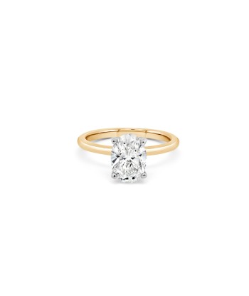 2.00CT Lab Grown Oval Engagement Ring: Yellow Gold Les êtres humains sont 