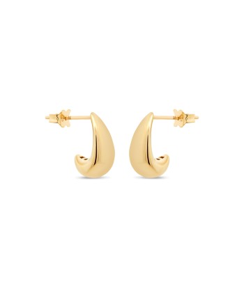 10KT Yellow Gold Teardrop Hoop Earrings pas cheres