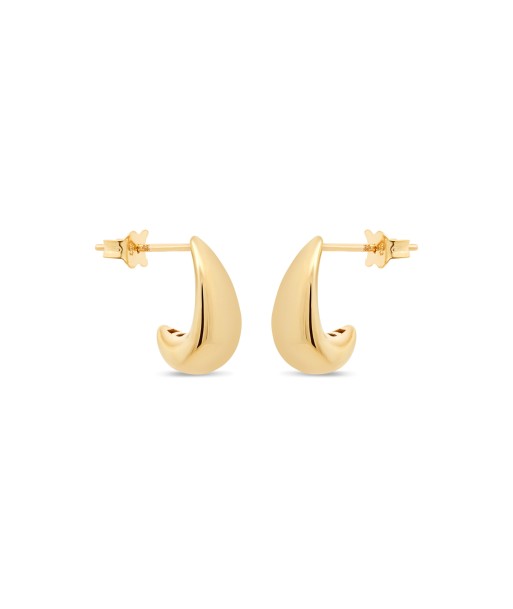 10KT Yellow Gold Teardrop Hoop Earrings pas cheres