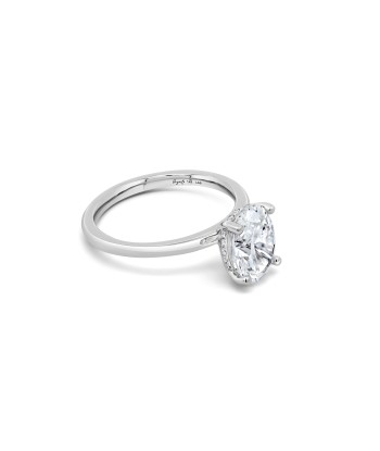 2.00CT Lab Grown Oval Engagement Ring la chaussure