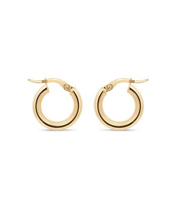 3mm Yellow Gold Stovepipe Hoop Earrings shop