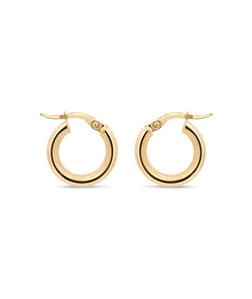 3mm Yellow Gold Stovepipe Hoop Earrings shop