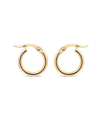 2mm Yellow Gold Stovepipe Hoop Earrings livraison gratuite