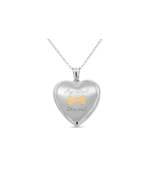 Casablanca Silver Dog Heart Locket Les êtres humains sont 