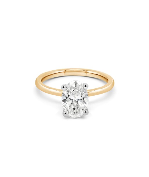 1.50CT Lab Grown Oval Engagement Ring: Yellow Gold une grave pollution 