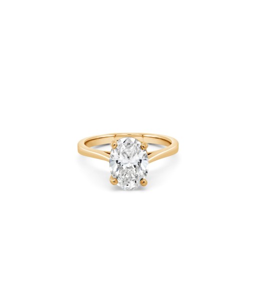 2.03CT Lab Grown Oval Engagement Ring: Yellow Gold vous aussi creer 