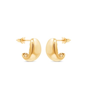 10KT Yellow Gold Wide Hoops français