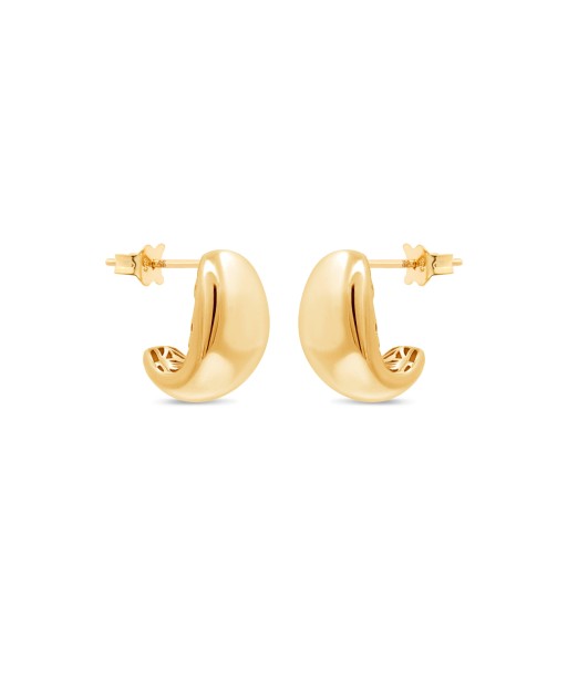 10KT Yellow Gold Wide Hoops français