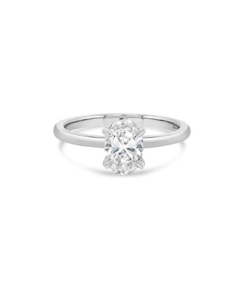 1.01CT Lab Grown Oval White Gold Engagement Ring Toutes les collections ici