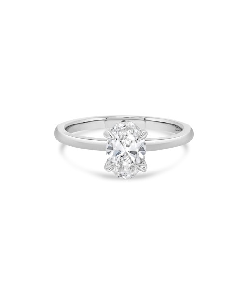 1.01CT Lab Grown Oval White Gold Engagement Ring Toutes les collections ici