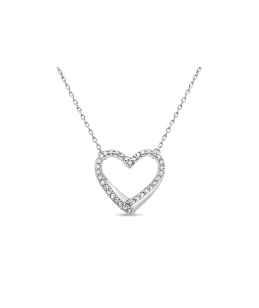 White Gold Diamond Heart Pendant meilleur choix