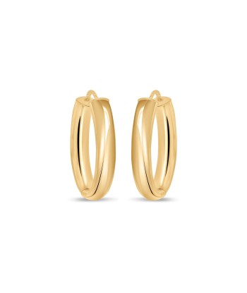 Yellow Gold Small Oval Hoop Earrings du meilleur 