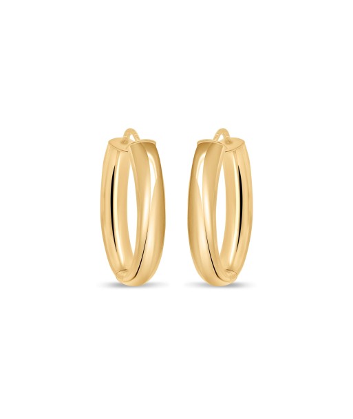 Yellow Gold Small Oval Hoop Earrings du meilleur 