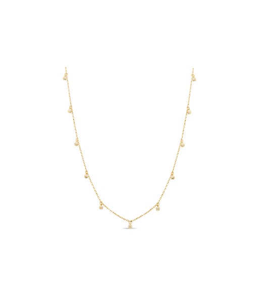 Yellow Gold Dangle Necklace destockage