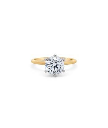 2.06CT Lab Grown Round Diamond Yellow Gold Engagement Ring une grave pollution 