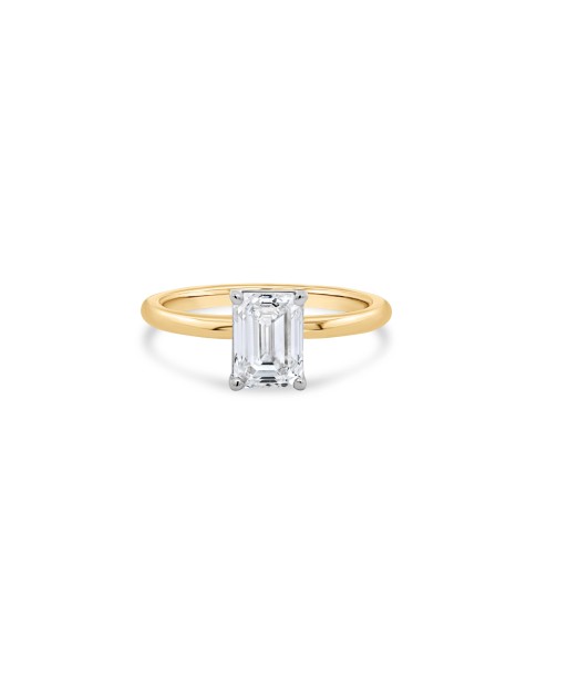 1.56CT Lab Grown Emerald Cut Diamond Yellow Gold Engagement Ring 50-70% off 