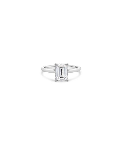 2.11CTW Lab Grown Emerald Cut Diamond Hidden Halo White Gold Engagement Ring JUSQU'A -70%! 