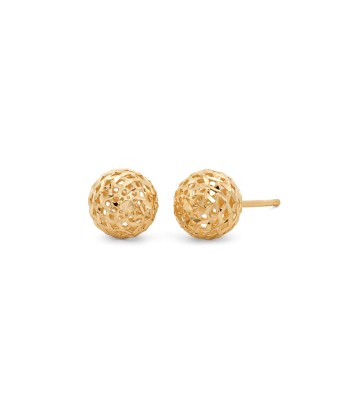 Yellow Gold Honeycomb Stud Earrings le concept de la Pate a emporter 