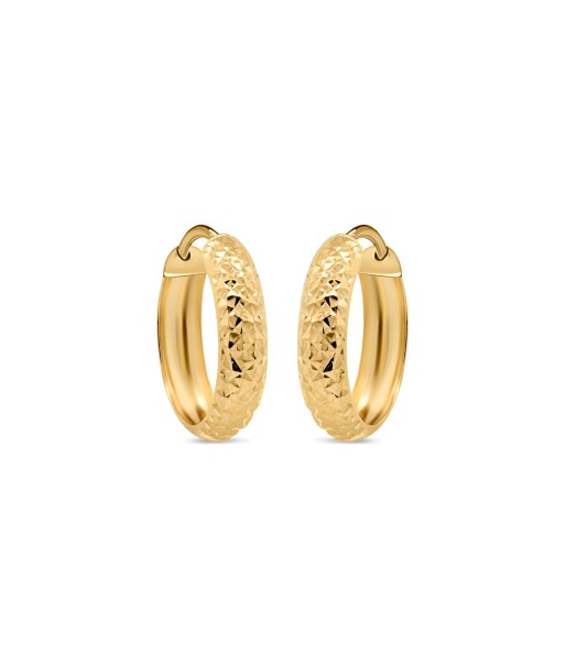 Yellow Gold Diamond Cut Earrings acheter en ligne