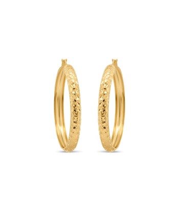 Yellow Gold Diamond Cut Earrings Jusqu'à 80% De Réduction