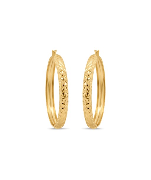 Yellow Gold Diamond Cut Earrings Jusqu'à 80% De Réduction