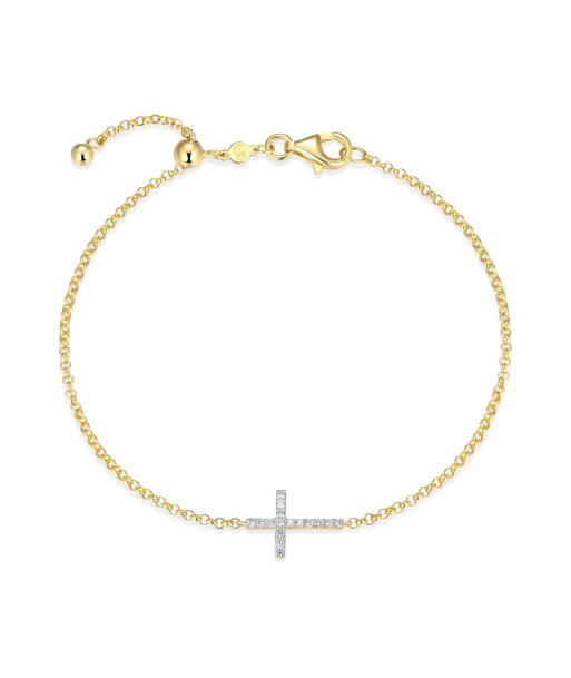 Monte Luna Gold Plated Cross Bracelet la colonne vertébrale