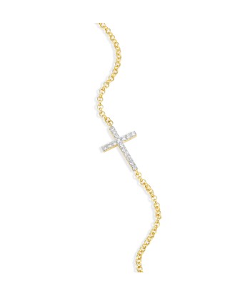 Monte Luna Gold Plated Cross Bracelet la colonne vertébrale