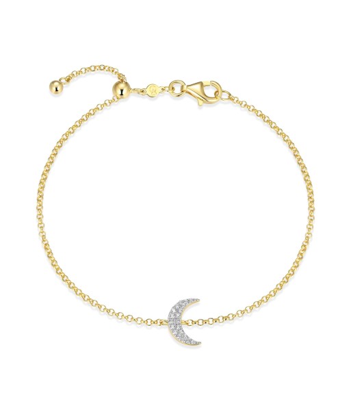 Monte Luna Gold Plated Moon Bracelet de pas cher