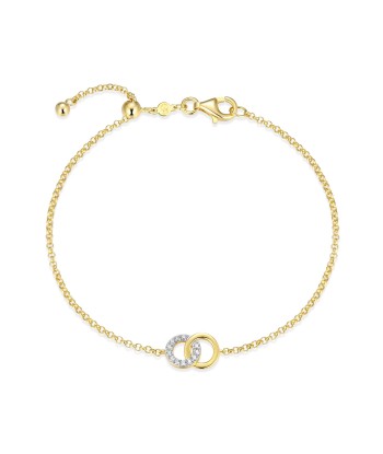 Monte Luna Gold Plated Double Circle Bracelet Faites des économies