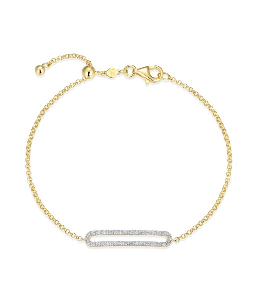 Monte Luna Gold Plated Paperclip Bracelet la livraison gratuite