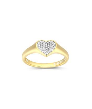 Monte Luna Gold Plated Sterling Silver Heart Ring de France