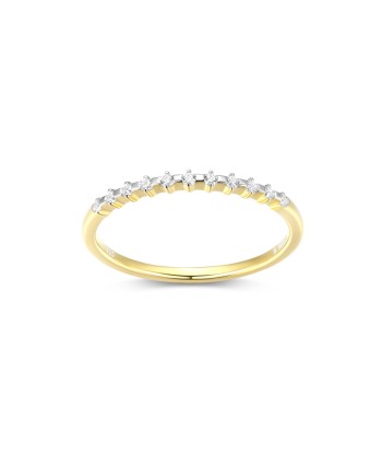 Monte Luna Gold Plated Sterling Silver Half Eternity Ring outlet