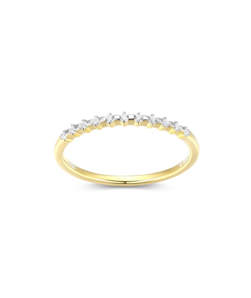 Monte Luna Gold Plated Sterling Silver Half Eternity Ring outlet