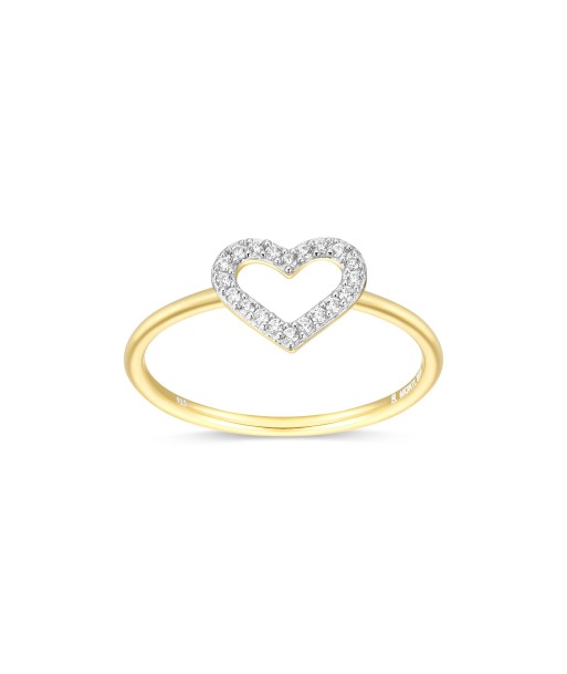 Monte Luna Gold Plated Sterling Silver Open Heart Ring À commander