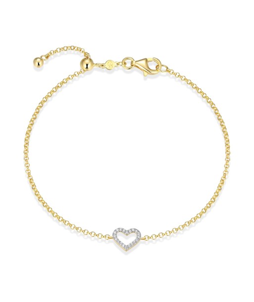 Monte Luna Gold Plated Open Heart Bracelet Les magasins à Paris et en Île-de-France