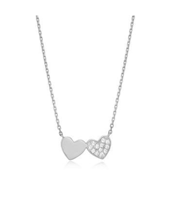 Monte Luna Sterling Silver  Double Heart Necklace de la marque