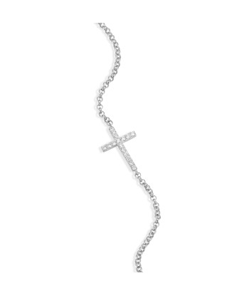 Monte Luna Silver Sideways Cross Bracelet Comparez plus de prix