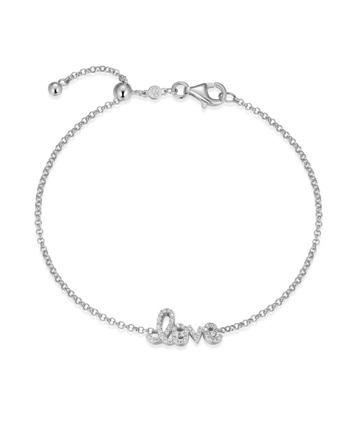 Monte Luna Sterling Silver Love Diamond Bracelet à prix réduit toute l'année