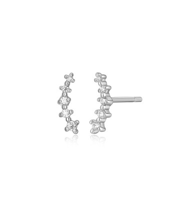 Monte Luna Silver Crawler Stud Earrings de pas cher