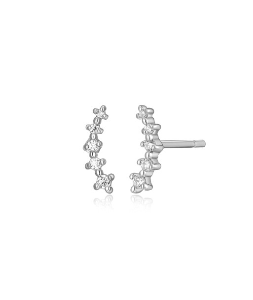 Monte Luna Silver Crawler Stud Earrings de pas cher