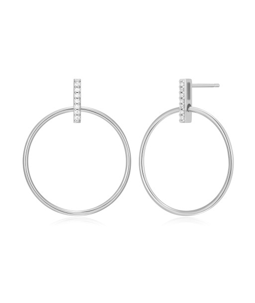 Monte Luna Silver Circle Stud Earrings acheter en ligne