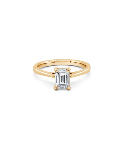 1.00CT Lab Grown Emerald Cut Engagement Ring: Yellow Gold Comment ça marche