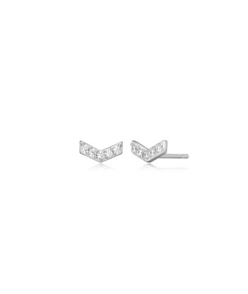 Monte Luna Silver V Shape Stud Earrings Amélioration de cerveau avec