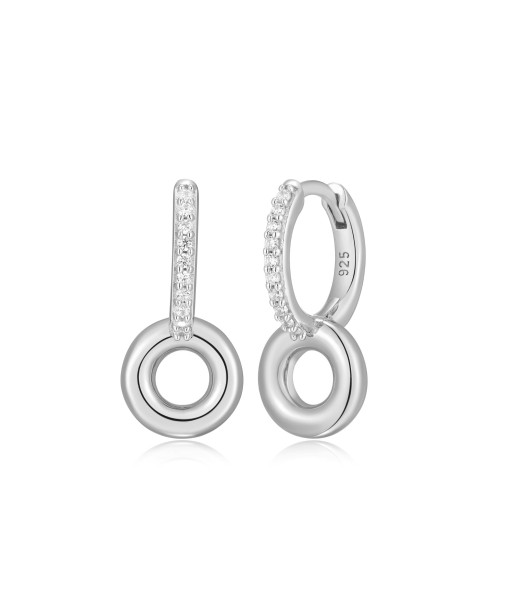 Monte Luna Silver Double Hoop Earrings Véritable concentré