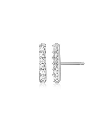 Monte Luna Silver Bar Stud Earrings en ligne des produits 