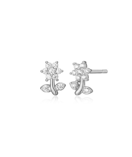 Monte Luna Silver Daisy Stud Earrings destockage