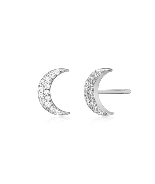 Monte Luna Silver Moon Stud Earrings d'Europe débarque