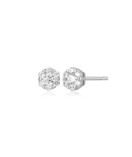 Monte Luna Silver Cluster Stud Earrings la chaussure